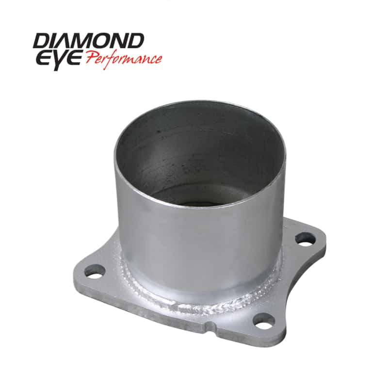 Diamond Eye Performance — Diamond Eye ADAPTER 4-BOLT FLANGE 4in INNER DIA CLAMP-ON AL: 01-05 CHEVY/GMC 6.6L 2500/3500 CHV-FBA
ADAPTER; 4in.; AL: C - view 1