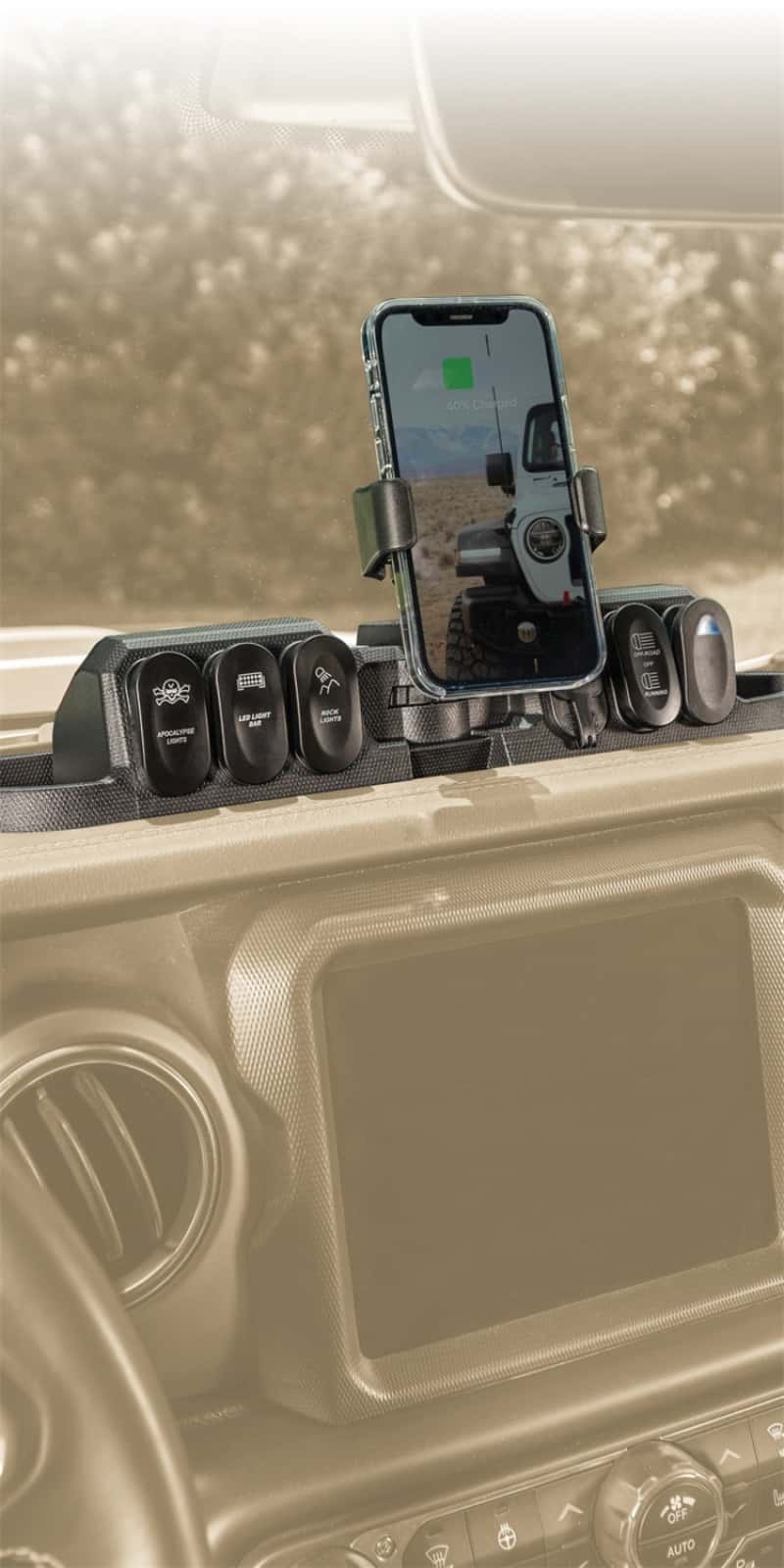 Rugged Ridge — Rugged Ridge 18- 22 Jeep Wrangler JL/ 20-22 Gladiator Eclipse Sun Shade Black Hard Top- Black
Cell Phone Holder
OFFROAD_INTERIOR - view 9