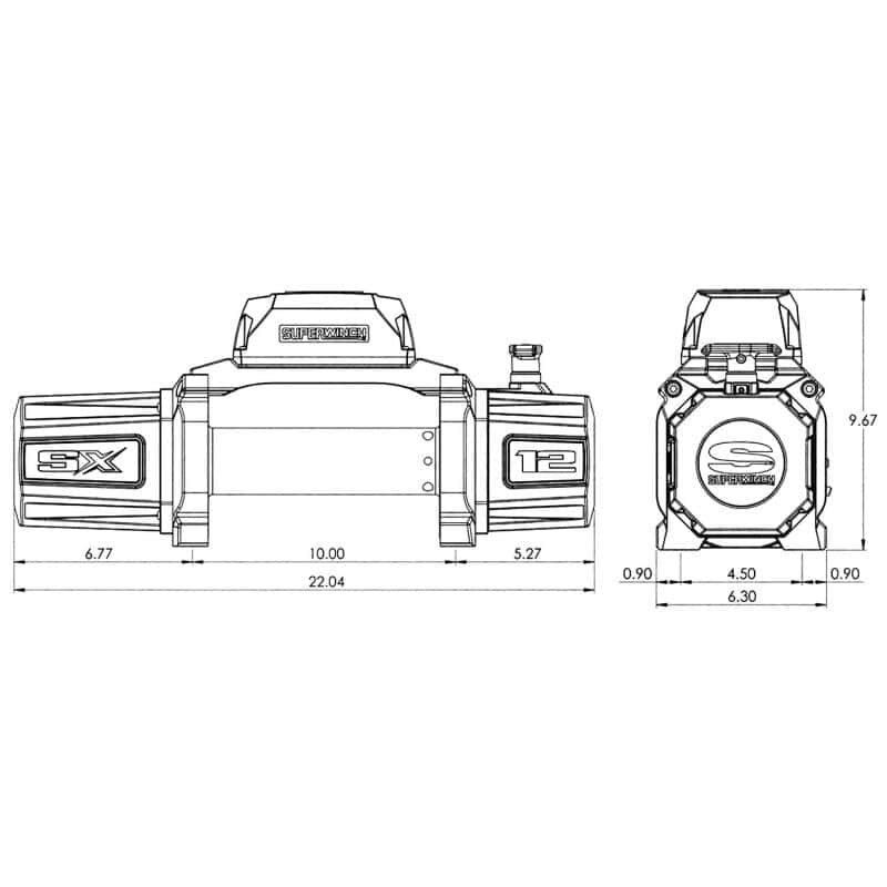 Superwinch — Superwinch 12000 LBS 12V DC 3/8in x 80ft Synthetic Rope SX 12000SR Winch - Graphite
Winch - view 18