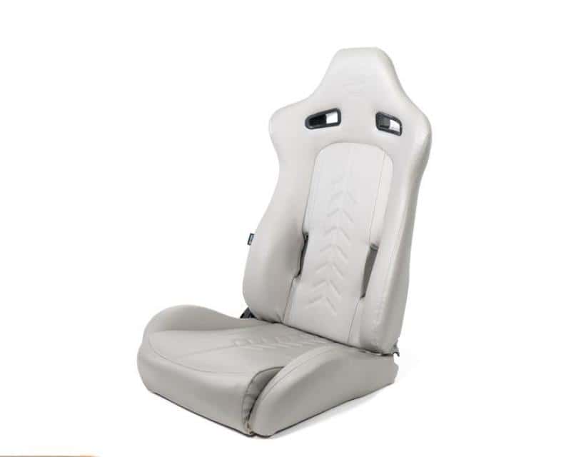 NRG — NRG Reclinable Sport Seats (Pair) The Arrow Grey Vinyl w/ Pressed NRG logo w/ Grey Stitch - view 3