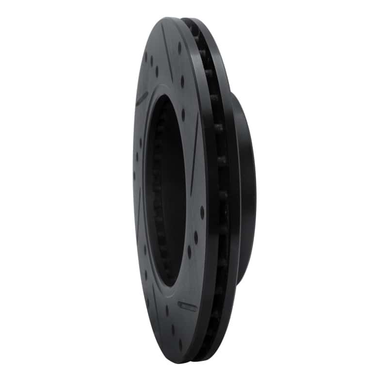 R1 Concepts — R1 96-98 Nissan 240SX Front Left Drilled & Slotted Black Brake Rotor
R1 Brake Rotor Drill - view 4