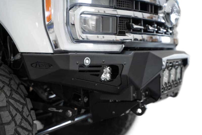 Addictive Desert Designs — Addictive Desert Designs 2023+ Ford F-250/F-350 Bomber Front Bumper (w/ 3 Baja Designs LP6 Mounts)
Bumper- Front - view 10