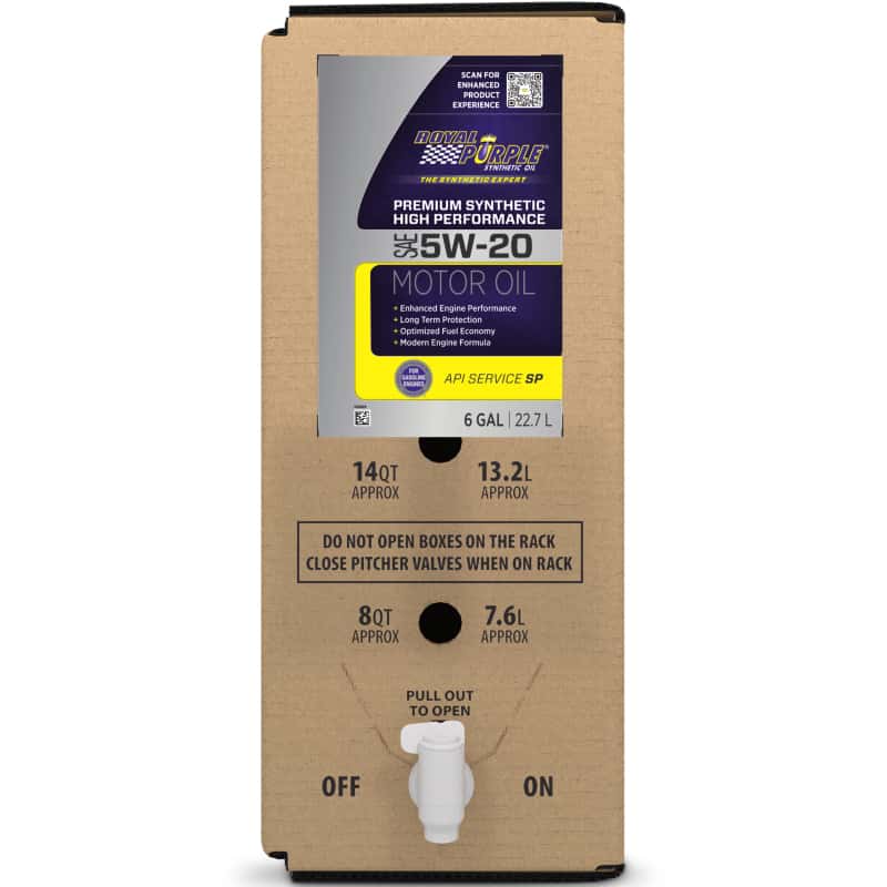 Royal Purple — Royal Purple Premium Synthetic High Performance Multi-Grade 5W20 Motor Oil - 6 Gallon Bag-In-Box - view 1