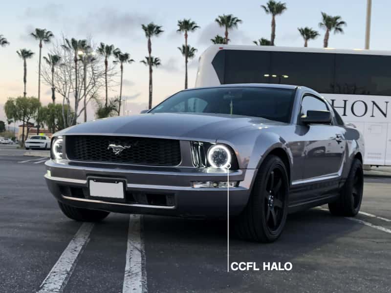 Raxiom — Raxiom 05-09 Ford Mustang GT V6 Axial Series CCFL Halo Projector Headlight- Blk Housing (Smkd Lens)
Headlights - view 9