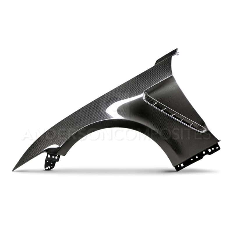 Anderson Composites — Anderson Composites 15-16 Ford Mustang GT 350 Style Carbon Fiber Front Fenders - view 2