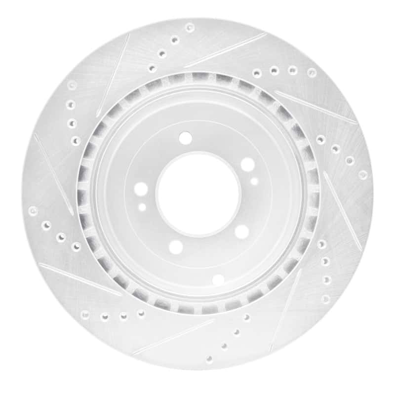 R1 Concepts — R1 08-15 Mitsubishi Lancer Rear Right Drilled & Slotted Silver Brake Rotor
R1 Brake Rotor Drill - view 5