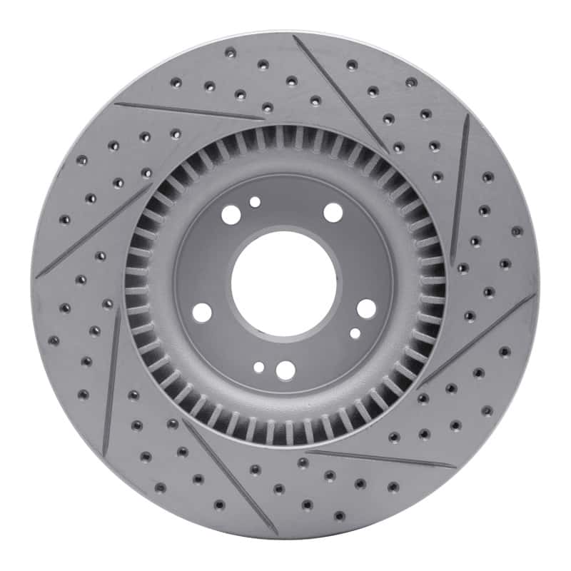R1 Concepts — R1 09-11 Hyundai Genesis Sedan Front Left Drilled & Slotted Geo-Carbon Rotor - view 5
