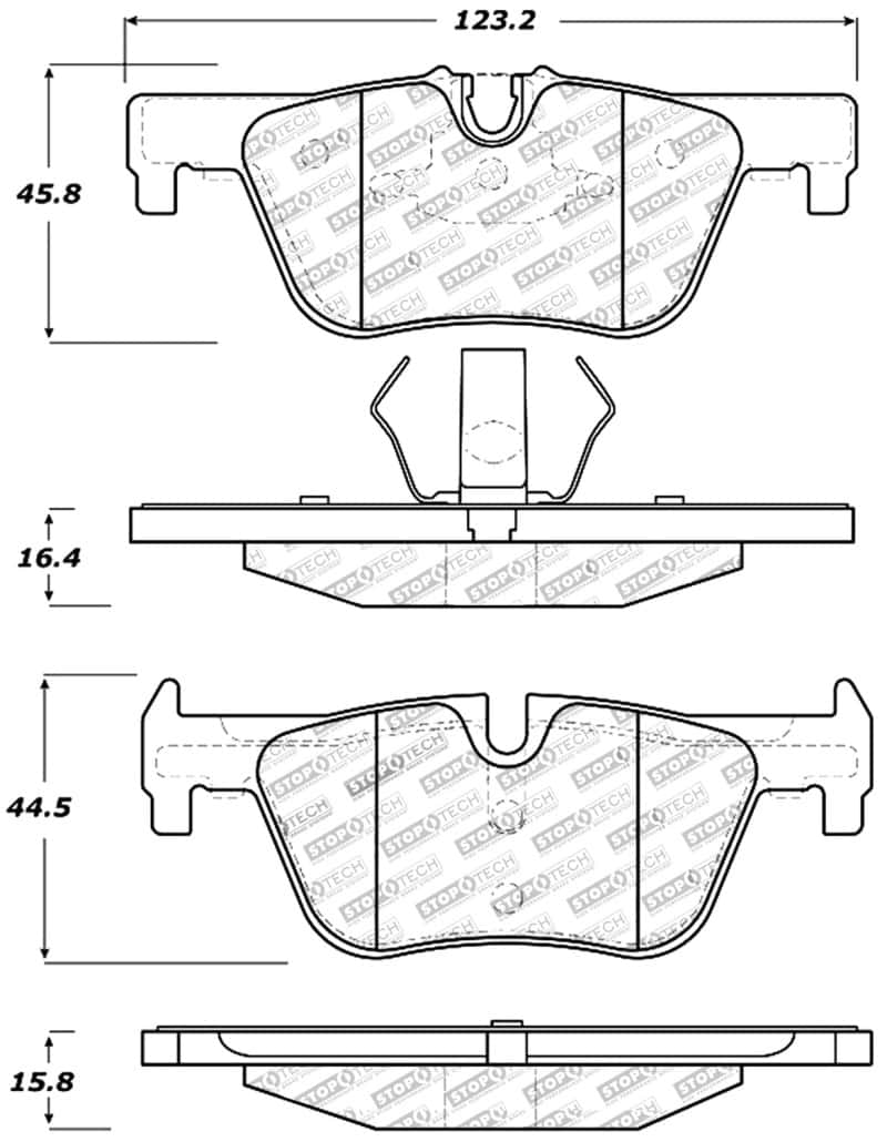 Stoptech — StopTech Performance Brake Pads
Sprt Brk Pad W/Hdwr - view 2