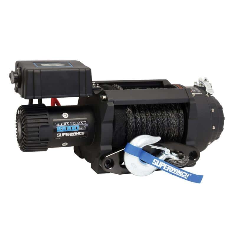 Superwinch — Superwinch 18000 LBS 12V DC 33/64in x 79 ft Synthetic Rope Tiger Shark 18000SR Winch
Winch - view 12