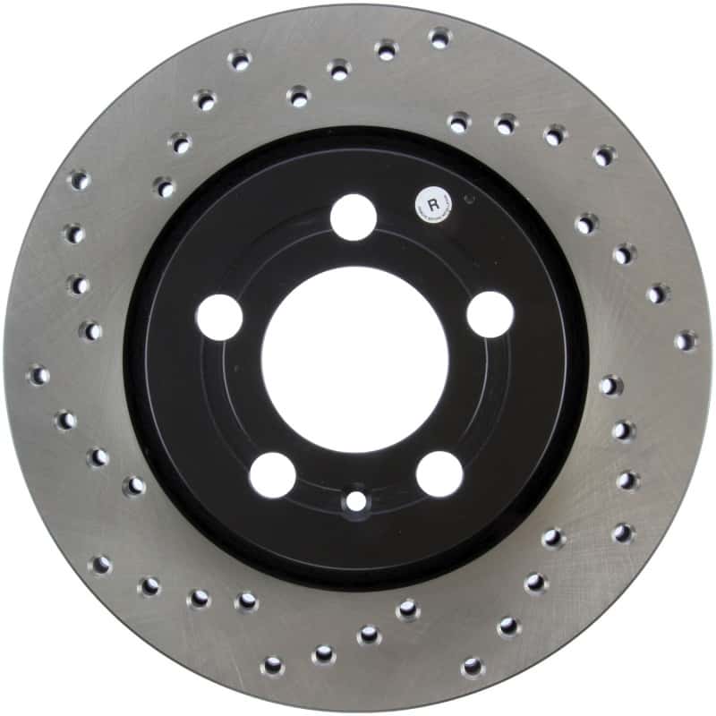 Stoptech — StopTech 03-05 VW Golf GTi (vented rear discs) Drilled Right Rear Rotor
Cross Drilled Rotor - view 1