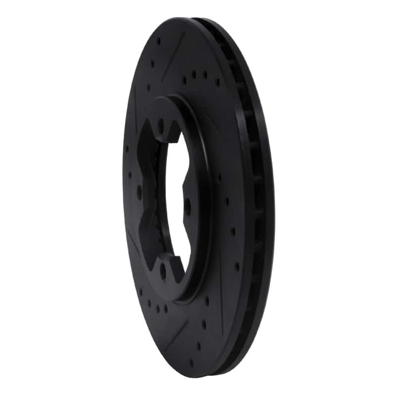 R1 Concepts — R1 79-83 Nissan 280ZX Front Left Drilled & Slotted Black Brake Rotor
R1 Brake Rotor Drill - view 2