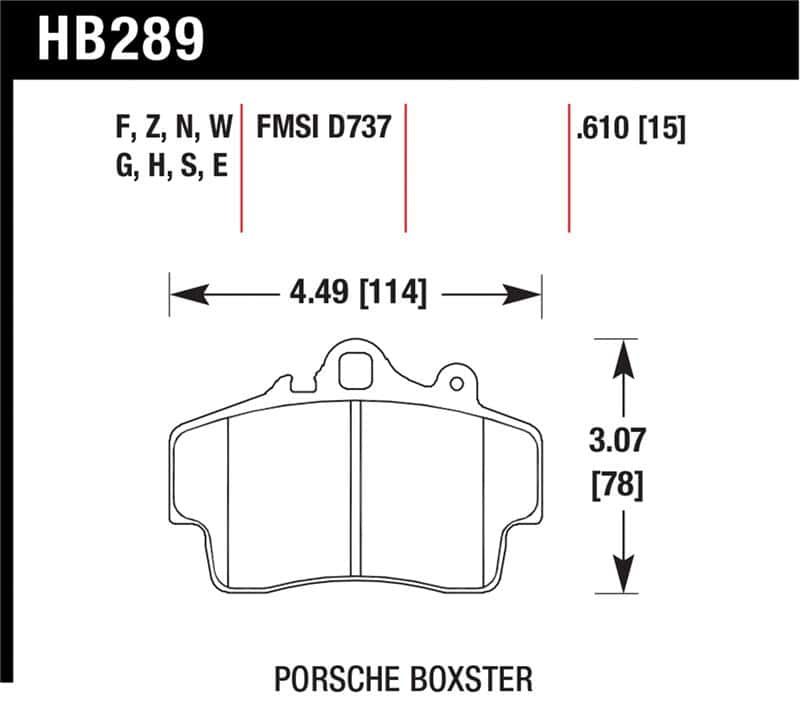 Hawk Performance — Hawk Porsche HPS Street Front Brake Pads
Disc Brake Pad - view 1