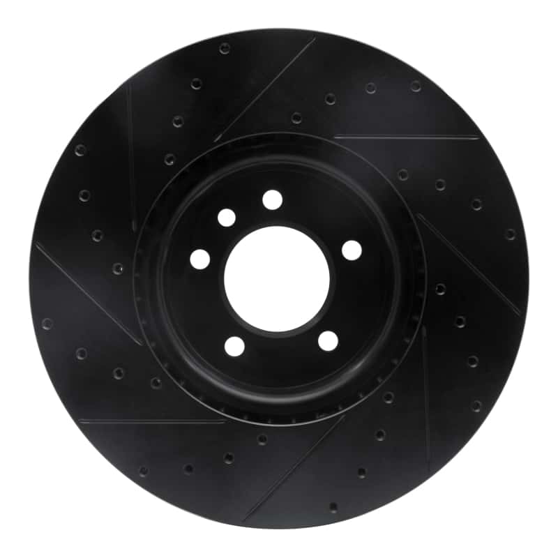 R1 Concepts — R1 18-20 Land Rover Range Rover Sport Front Right Drilled & Slotted Black Brake Rotor
R1 Brake Rotor Drill - view 5