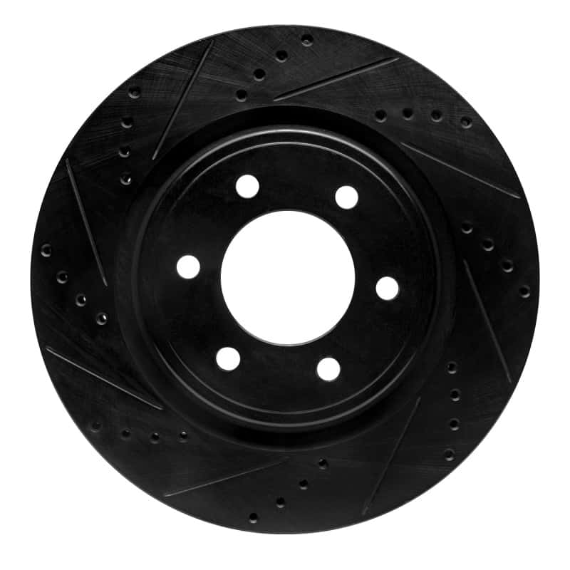 R1 Concepts — R1 2021-2025 Ford Bronco Front Left Drilled & Slotted Black Brake Rotor
Disc Brake Rotor - view 1
