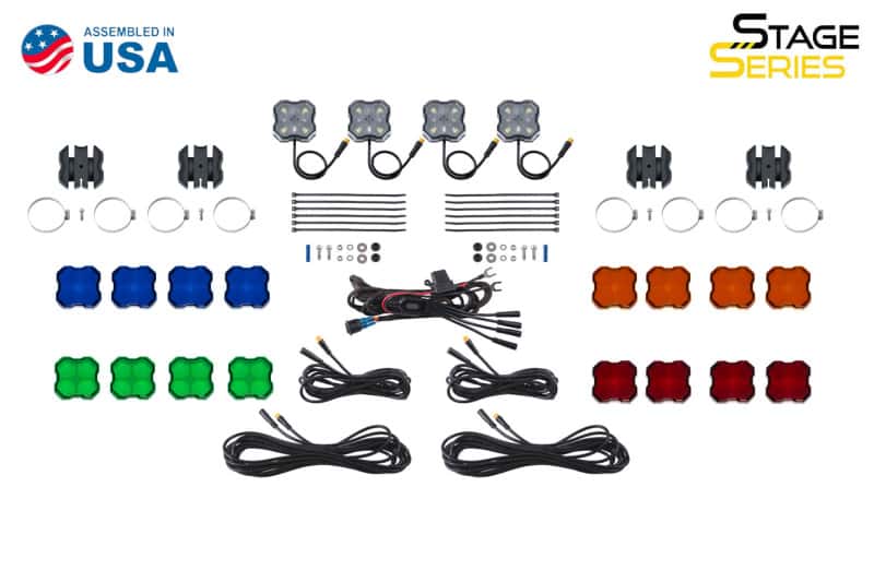 Diode Dynamics — Diode Dynamics Stage Series SXS Rock Light Installer Kit - RGBW M8 w/Controller (4-pack) - view 10