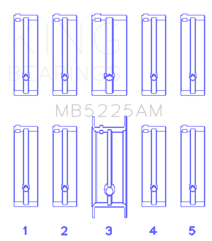 King Engine Bearings — King Engine Bearings Mazda 626 F8 (Size +0.75mm) Main Bearing Set
Engine Bearing - view 1