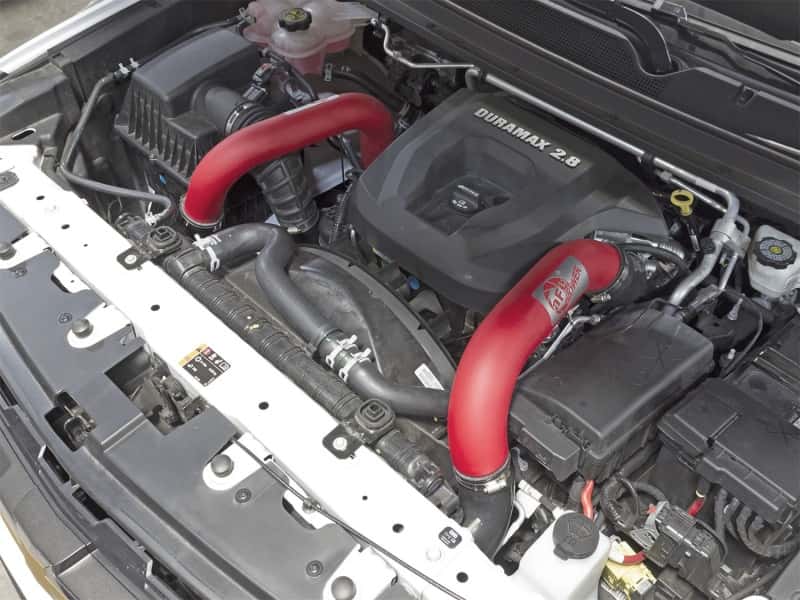 aFe — aFe BladeRunner 3in Red IC Tube Cold Side w/ Coupling & Clamp Kit 2016 GM Colorado/Canyon 2.8L
Cold Charge Pipe - view 2