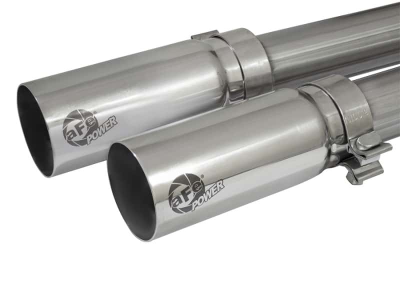 aFe — aFe Rebel Series CB 3in Middle Side Exit SS Exht w/Polish Tips 09-16 Chevy Silverado/GMC Sierra 1500
Cat-Back Exhaust - view 3