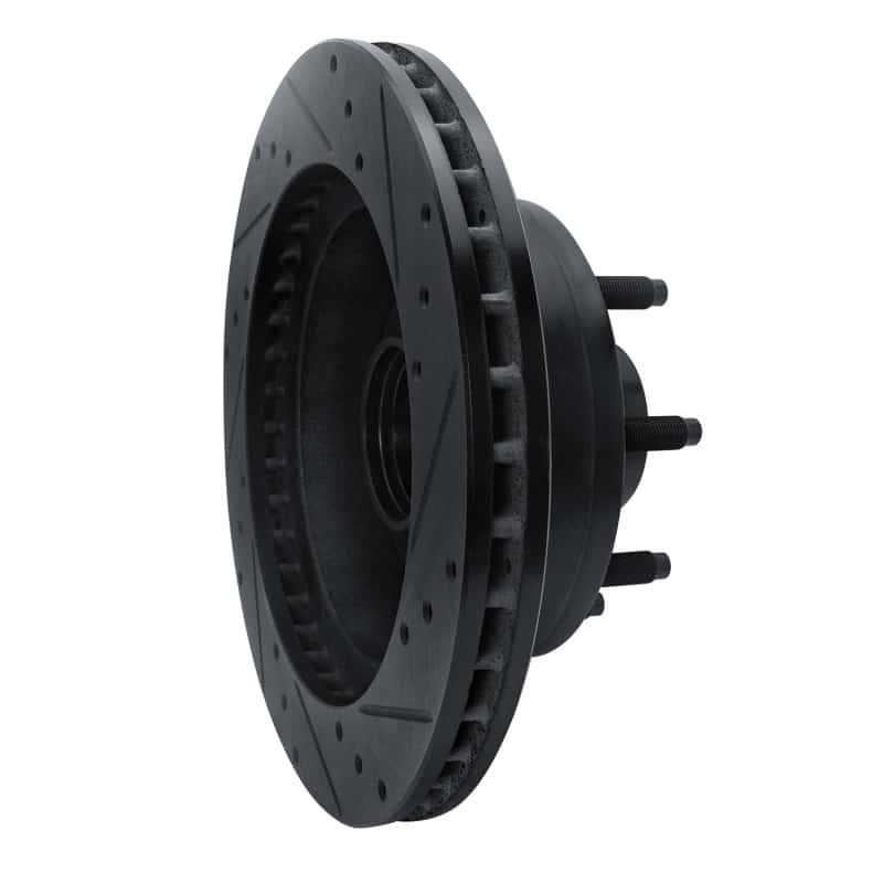R1 Concepts — R1 95-07 Ford E-350 Econoline Club Wagon Front Left Drilled & Slotted Black Brake Rotor
R1 Brake Rotor Drill - view 4