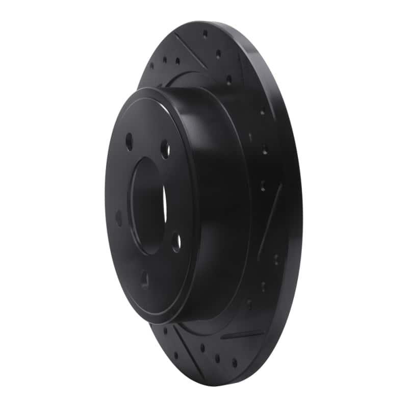 R1 Concepts — R1 04-08 Chrysler Pacifica Rear Right Drilled & Slotted Black Brake Rotor
R1 Brake Rotor Drill - view 2