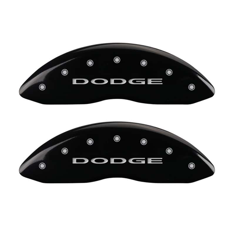 MGP — MGP Front set 2 Caliper Covers Engraved Front With out stripes/Dodge Black finish silver ch
Caliper Covers - view 1