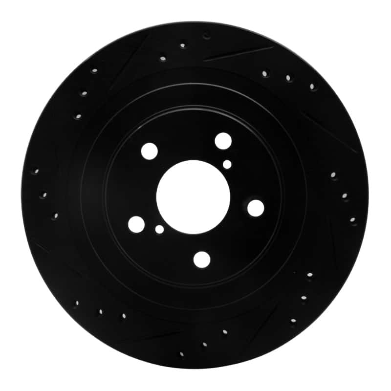 R1 Concepts — R1 05-09 Subaru Legacy Rear Left Drilled & Slotted Black Brake Rotor
R1 Brake Rotor Drill - view 1