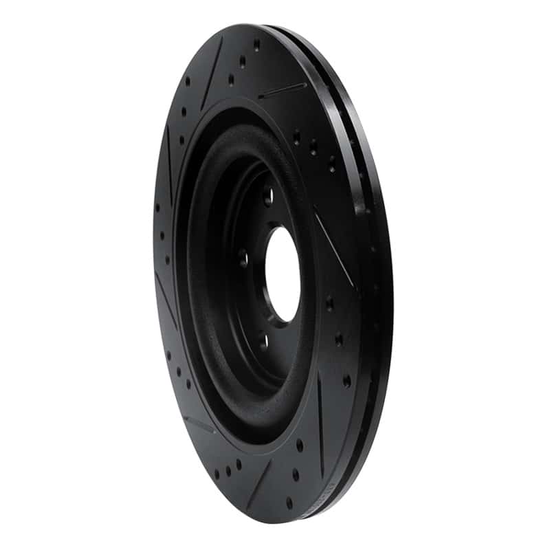 R1 Concepts — R1 06-15 Jaguar Super V8 Rear Right Drilled & Slotted Black Brake Rotor
R1 Brake Rotor Drill - view 4
