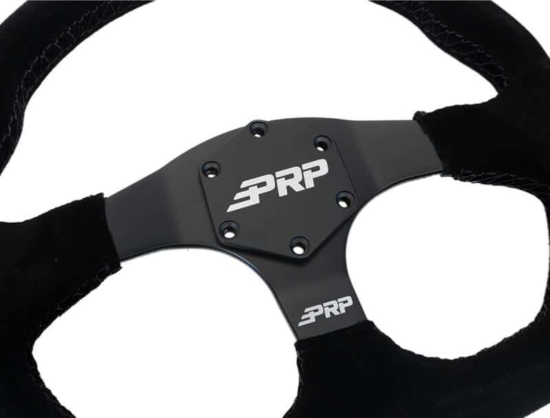 PRP Seats — PRP Comp-R D-Shape Suede Steering Wheel - Blue - view 2
