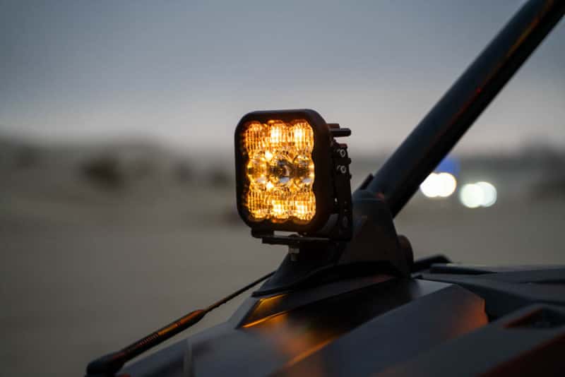 Diode Dynamics — Diode Dynamics 20-Present Polaris RZR A-Pillar LED Pod Kit SS3 Sport - Yellow Combo - view 3