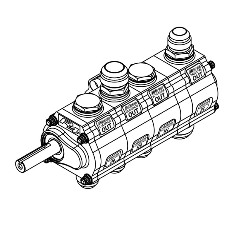 Peterson Fluid Systems — Peterson Fluid Systems R4 4-Stage Oil Pump - Rear Drive Left Side Mount - HV - Drag Adj.
R4 Oil Pump 4 Stage - view 3
