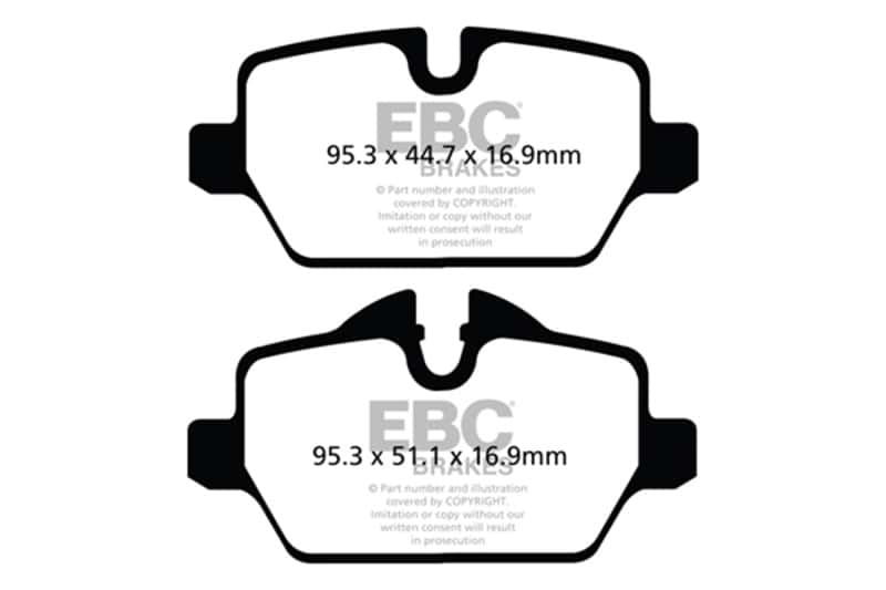 EBC — EBC 10+ Mini Countryman 1.6 Cooper Ultimax2 Rear Brake Pads
Disc Brake Pad - view 1