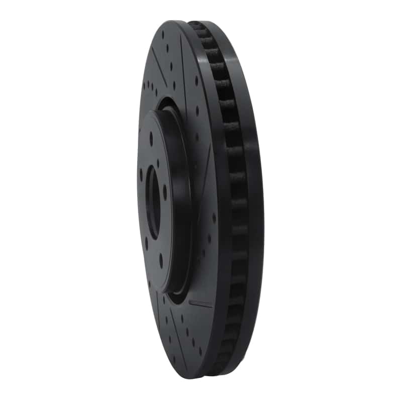 R1 Concepts — R1 05-14 Infiniti FX45 Front Right Drilled & Slotted Black Brake Rotor
R1 Brake Rotor Drill - view 2