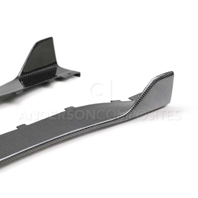 Anderson Composites — Anderson Composites 2020 Ford Mustang Shelby GT500 Carbon Fiber Rocker Panel Splitters - view 4
