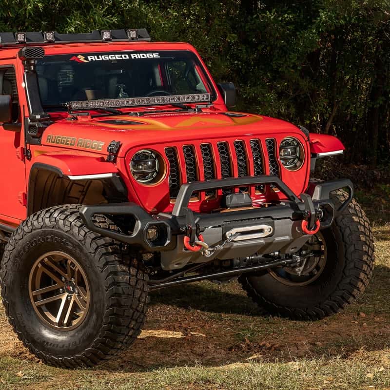 Rugged Ridge — Rugged Ridge Venator Front Bumper Overrider 18-19 JL
OFFROAD_BUMPERS
Bumper- Front - view 5