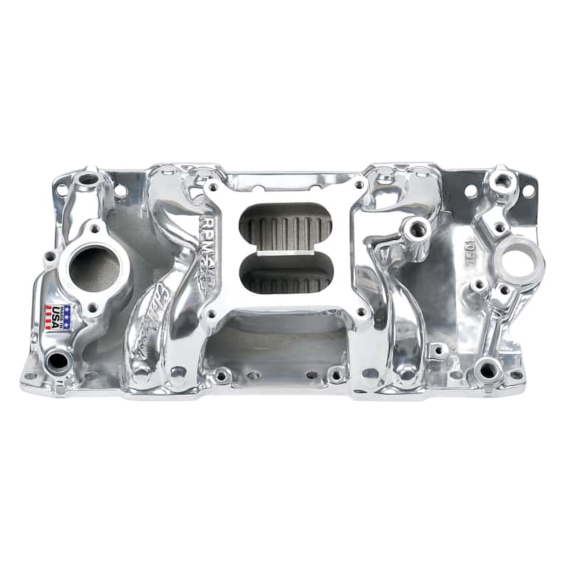 Edelbrock — Edelbrock Polished S/B Chevy RPM Air-Gap Manifold
MANIFOLD - view 3