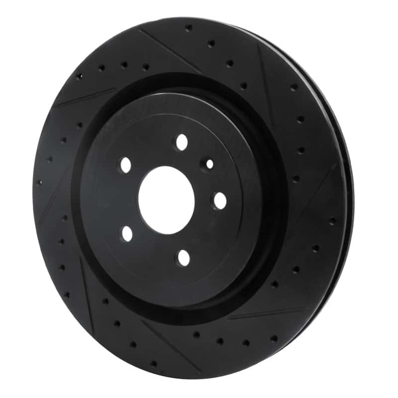 R1 Concepts — R1 09-24 Cadillac CTS Rear Right Drilled & Slotted Black Brake Rotor
R1 Brake Rotor Drill - view 2