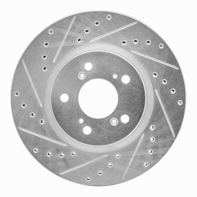 R1 Concepts — R1 05-12 Acura RL Front Left Drilled & Slotted Silver Brake Rotor
R1 Brake Rotor Drill - view 1