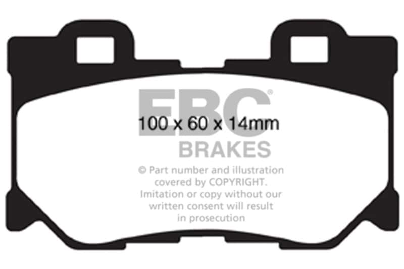 EBC — EBC 08-13 Infiniti FX50 5.0 Redstuff Rear Brake Pads
Disc Brake Pad - view 1