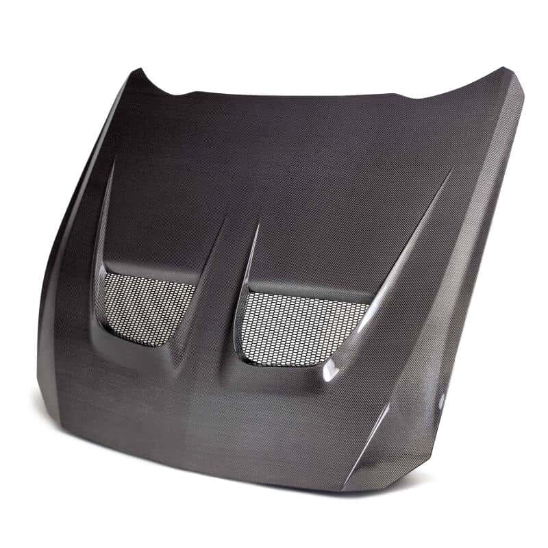 Anderson Composites — Anderson Composites 2024 Ford Mustang Type-GTD Double Sided Carbon Fiber Hood - view 1