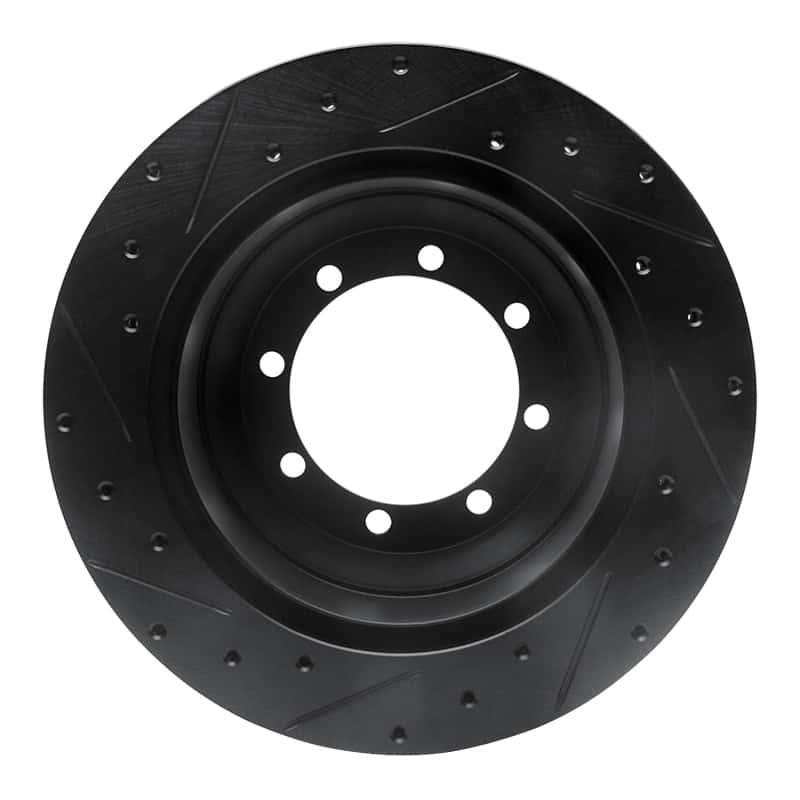 R1 Concepts — R1 99-04 Ford F-350 Super Duty 4WD Rear Right Drilled & Slotted Black Brake Rotor
R1 Brake Rotor Drill - view 5