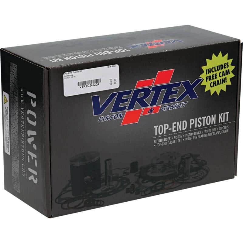 Vertex Pistons — Vertex Piston 15-16 Kawasaki KX 250 F 250cc Forged Replica Top-End Piston Kit 13.8:1 Comp. - view 5