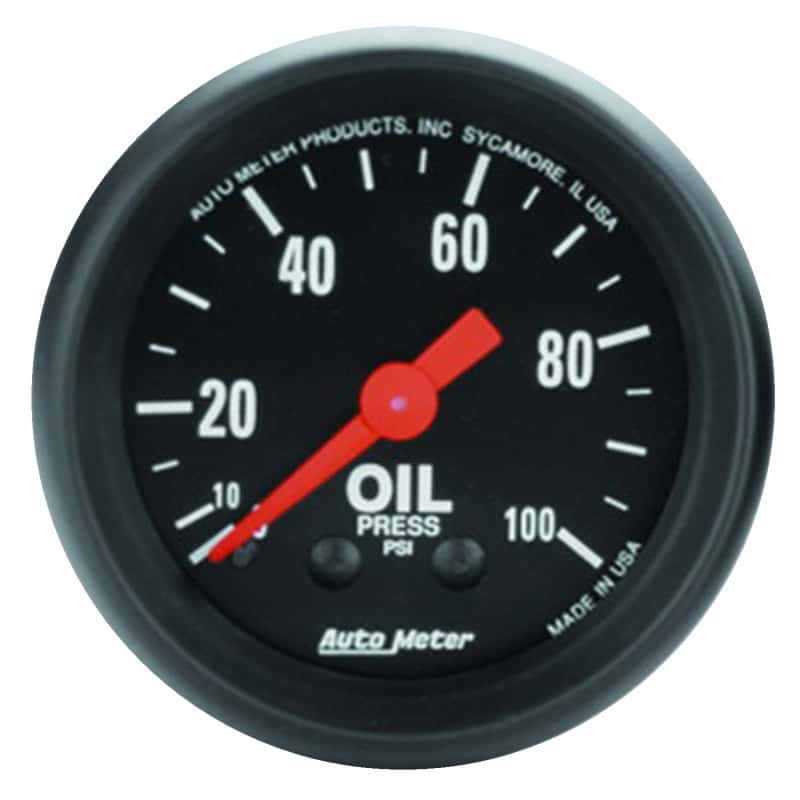 AutoMeter — Autometer Z Series 52mm 0-100 PSI Mechanical Oil Pressure Gauge
GA 2" OP 100PSI M Z - view 1