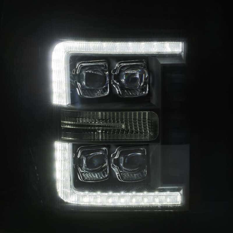 AlphaRex — AlphaRex 11-16 Ford F-350 SD NOVA LED Proj Headlights Plank Style Alpha Blk w/Activ Light/Seq Signal
Projector Headlights - view 4