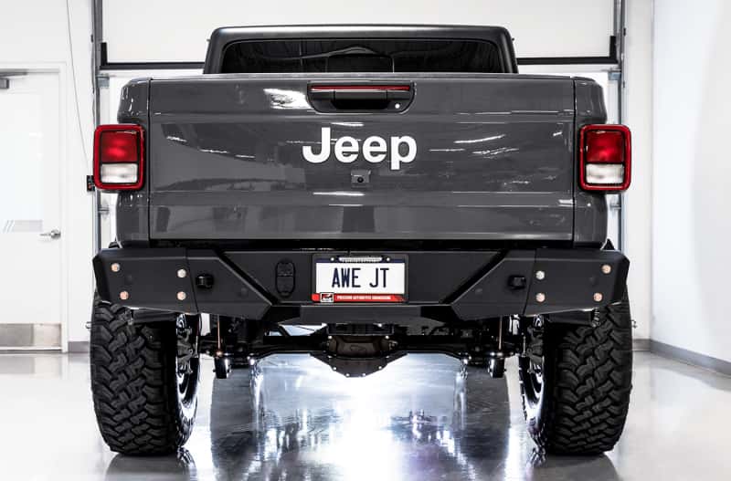 AWE Tuning — AWE Tuning 20-21 Jeep Gladiator JT 3.6L Tread Edition Cat-Back Dual Exhaust - Diamond Black Tip
Tread Exhaust - view 4