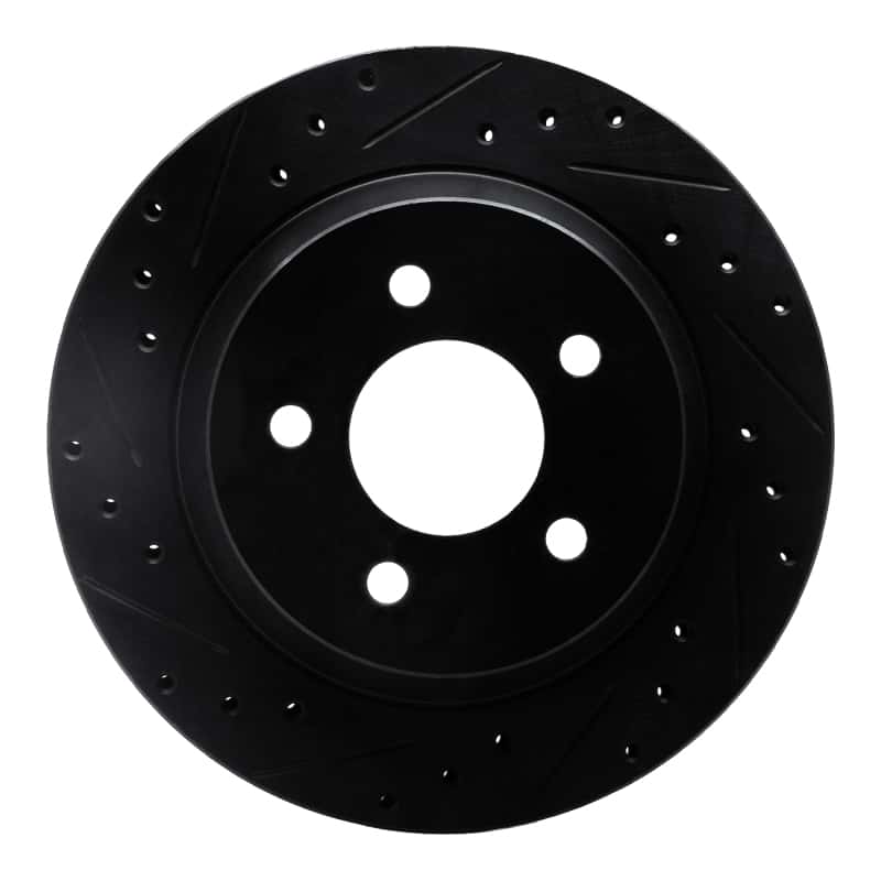 R1 Concepts — R1 94-04 Ford Mustang Rear Left Drilled & Slotted Black Brake Rotor
R1 Brake Rotor Drill - view 1