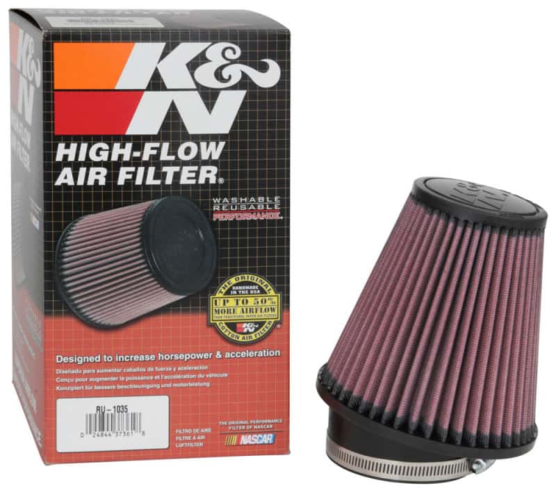 K&N Engineering — K&N Filter Universal Rubber Filter 3 1/2 inch 10 Degree Flange 5 3/4 inch OD 6 inch Height
Universal Clamp-On A
Clamp-on Air Filter - view 4