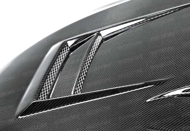 Seibon — Seibon 08-12 Mitsubishi Lancer Evo X DV-Style Carbon Fiber Hood - view 11