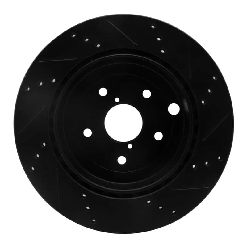 R1 Concepts — R1 08-20 Subaru WRX Rear Left Drilled & Slotted Black Brake Rotor
R1 Brake Rotor Drill - view 5