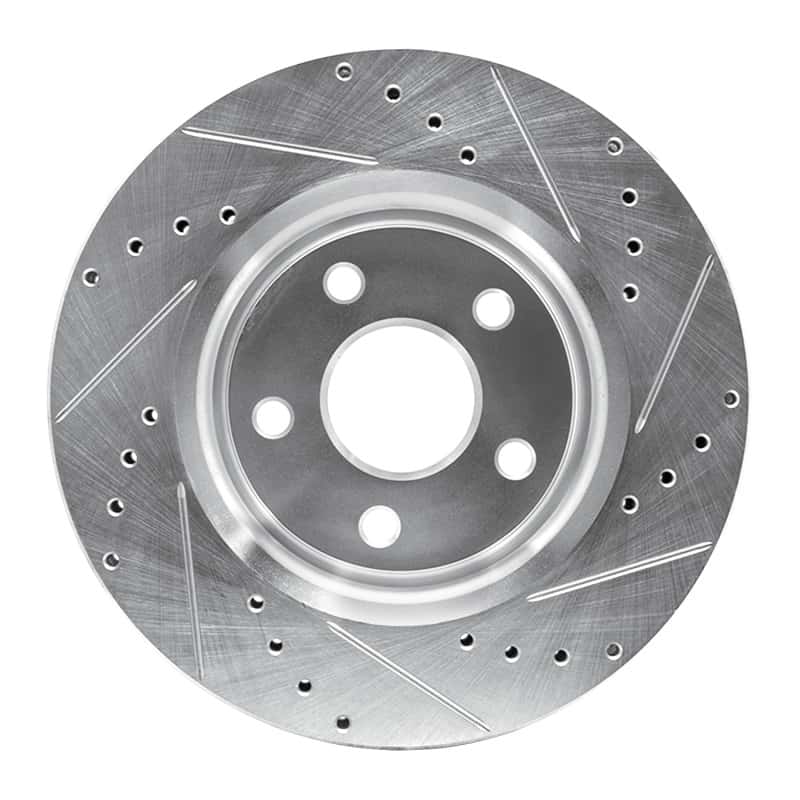 R1 Concepts — R1 05-10 Jeep Commander Front Left Drilled & Slotted Silver Brake Rotor
R1 Brake Rotor Drill - view 5