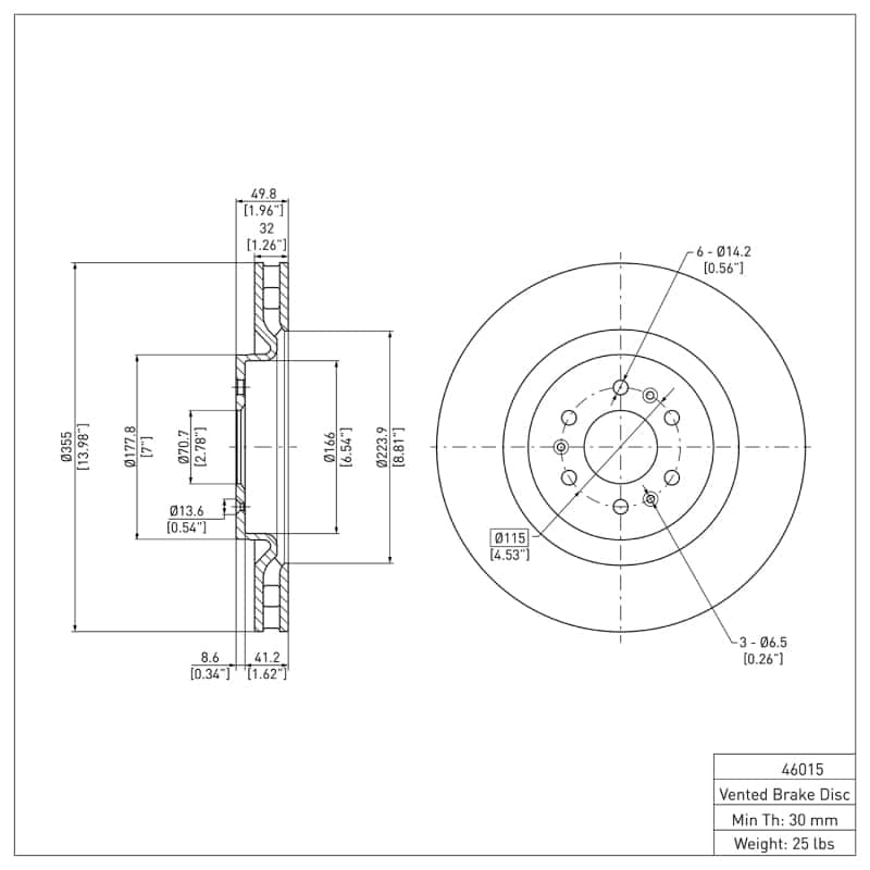 DFC — DFC 04-11 Cadillac CTS Front GeoSPEC Coated Rotor
DFC Brake Rotor - view 6